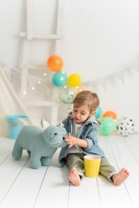 Chien en peluche en coton