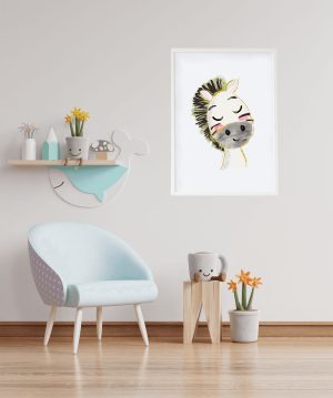 CUADRO INFANTIL LÁMINA ZEBRA