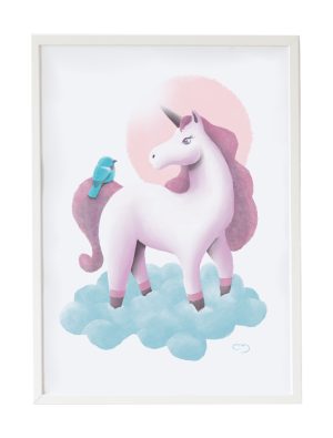 CUADRO INFANTIL LÁMINA UNICORN FANTASY