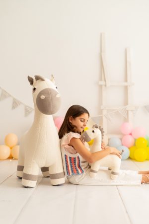 set peluche gigante yegua