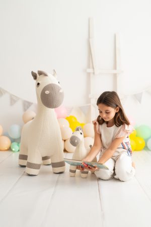 set peluche gigante yegua