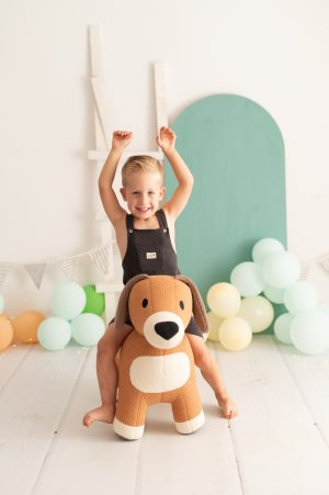 riesiger ausgestopfter Hund