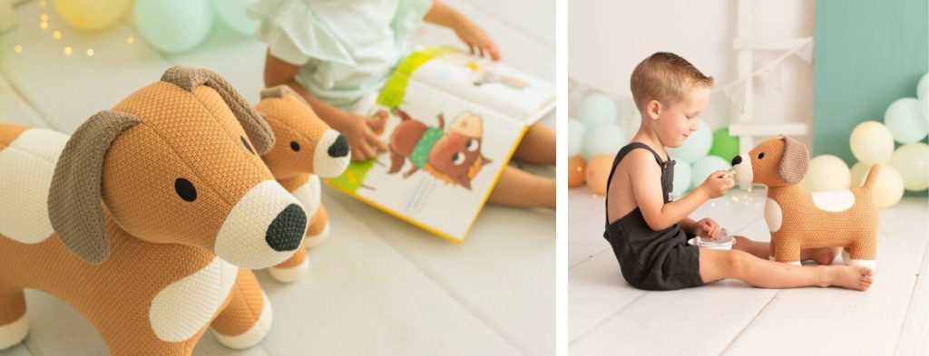 Peluches en coton pour chiens