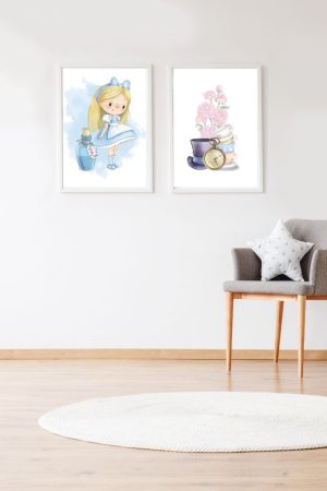 Pack 2 Tableaux pour enfants Alice et le chapeau