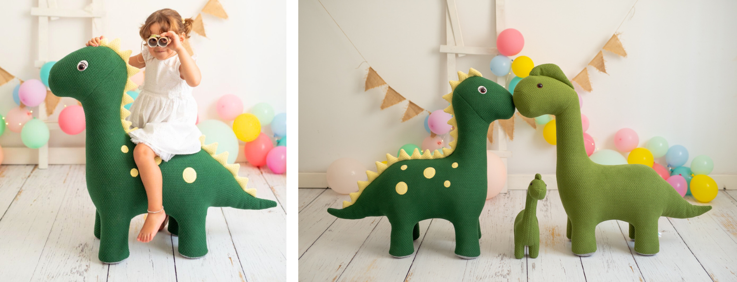 PELUCHE ASIENTO DINOSAURIA TINA