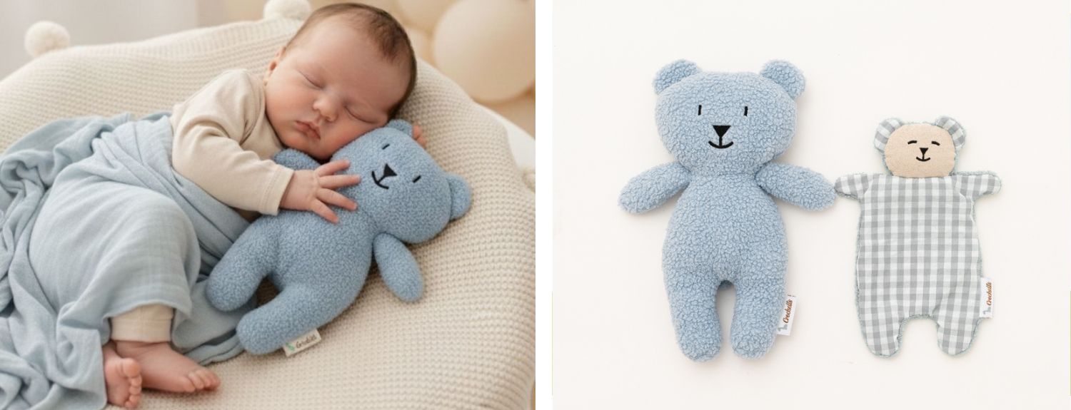 UN OSITO Y SU DOUDOU AZUL 