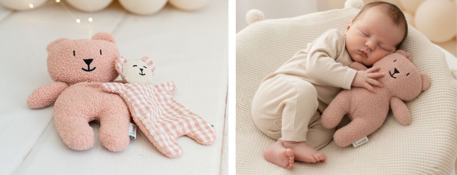 UN OSITO Y SU DOUDOU ROSA