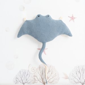 PELUCHE - CUSCINO PESCE STRISCIATO AZZURRO CHIARO