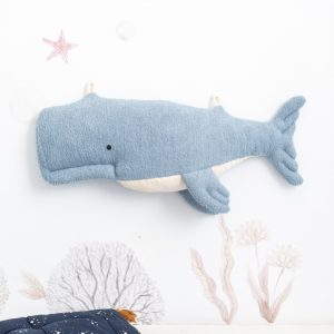 PELUCHE - COJÍN PEZ BELUGA AZUL CLARO