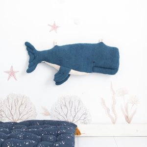 PELUCHE - COJÍN PEZ BELUGA AZUL OSCURO