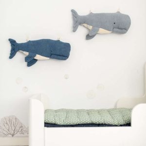 PACK PELUCHE - COJÍN  PEZ BELUGA AZUL