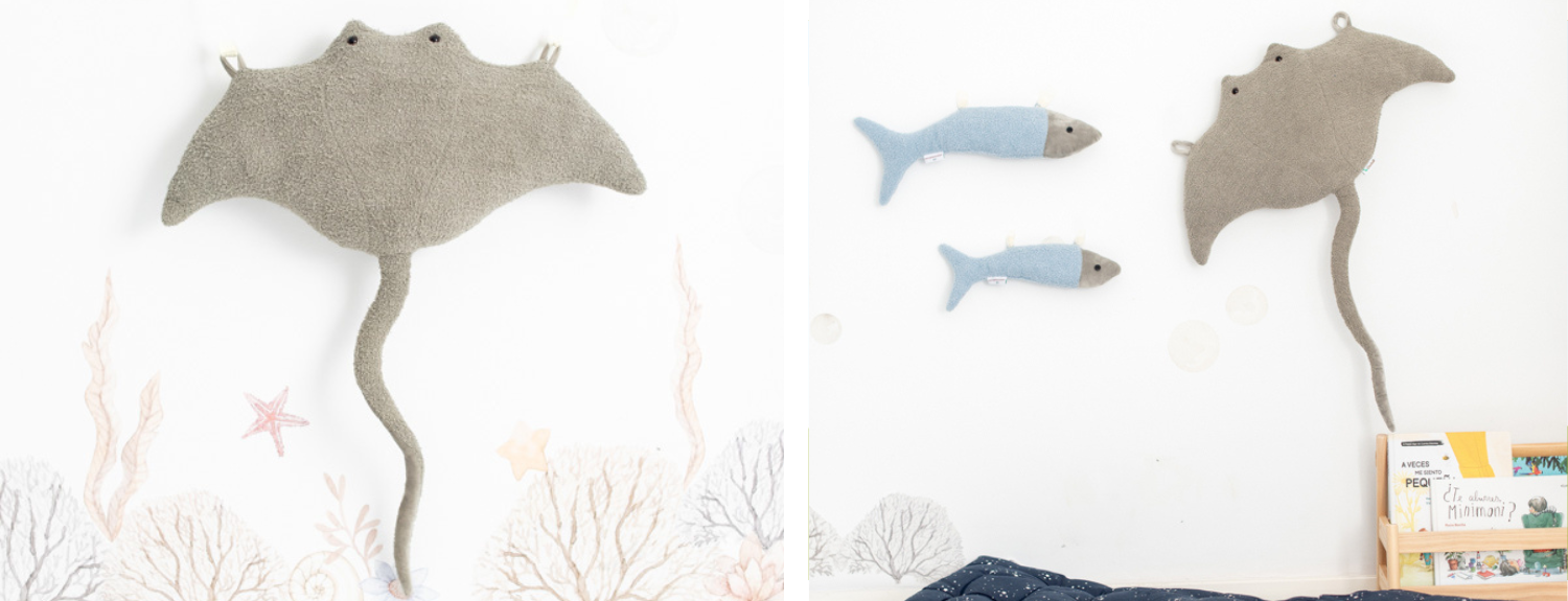 PACKUNG QUALLE UND HELLBLAUE STACHELROCHEN-DECKE