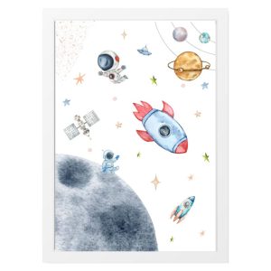 CUADRO INFANTIL ELEMENTOS EXPLORADORES EN EL ESPACIO
