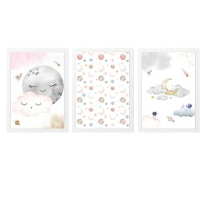 PAKET 3 KINDERBILDER SCHLAFENDE MONDE