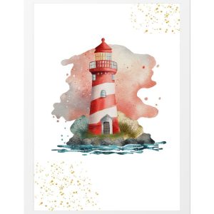 QUADRO INFANTILE FARO A RIGHE