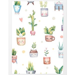 CUADRO INFANTIL ESTAMPADO PLANTAS CACTUS
