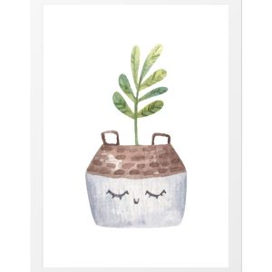 CUADRO INFANTIL CON MACETA CACTUS DURMIENDO