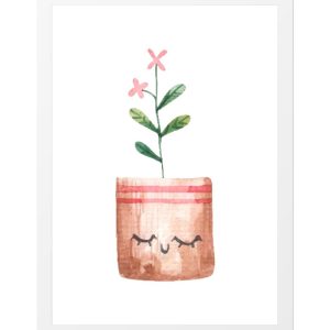 CUADRO INFANTIL MACETA DURMIENDO CON FLOR