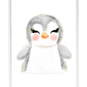 CUADRO INFANTIL LÁMINA PINGÜINO