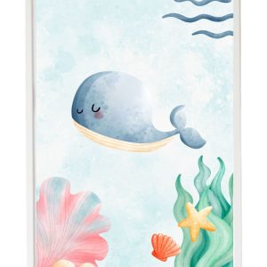 CUADRO INFANTIL BALLENA AZUL OCÉANO