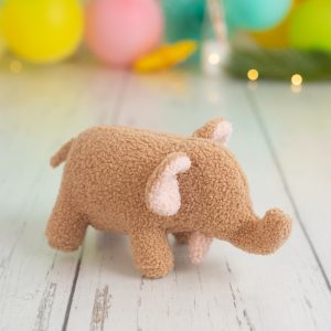 BABY ELEPHANT PLUSH TOY LIGHT BROWN