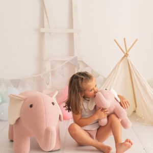 SET 2 PELUCHES ELEFANTES ALGODÓN
