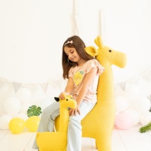 SET 2 PELUCHES GIRAFFES COTON